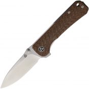 QS131G Hawk Linerlock Brown Micarta